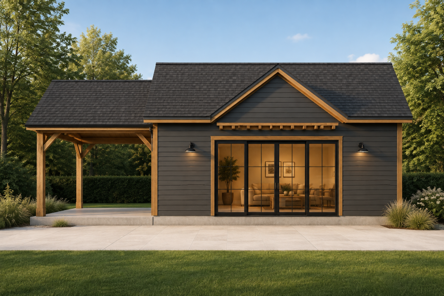 Pool house concept render